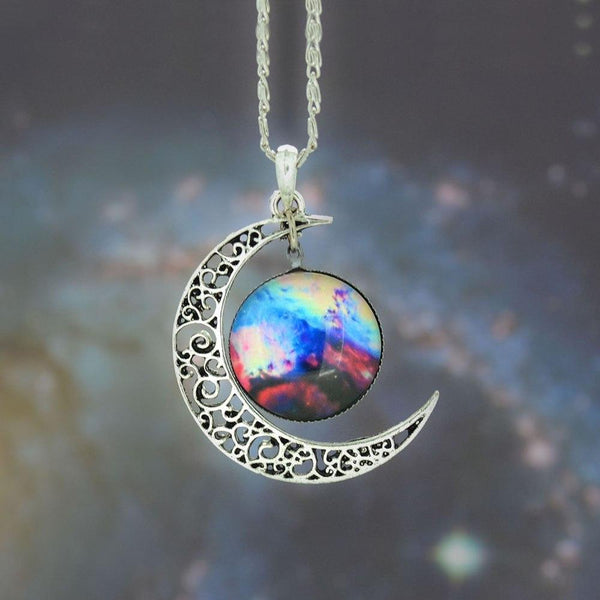 Crescent Galaxy Necklaces