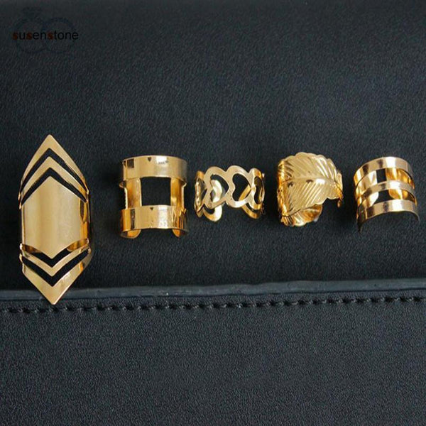 5 Piece Stack of Midi Open Rings