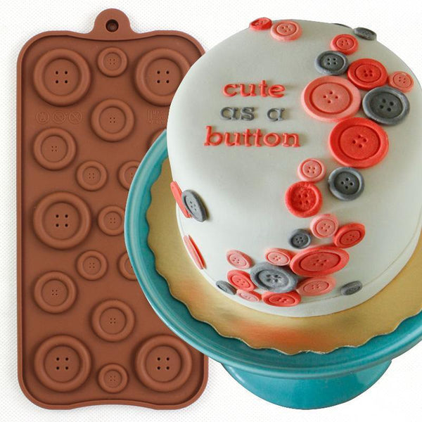 Toggle Buttons Silicone Food Safe Mold for Fondant Cake Decorating