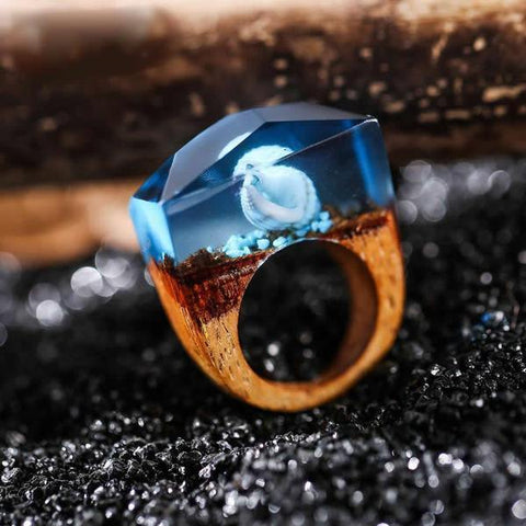 sugar and cotton, Jewelry, Quanta Snow Falling Resin Ring