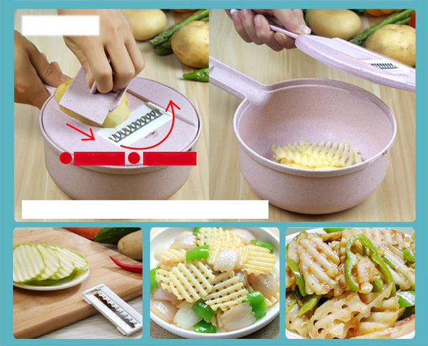 Multi-Function Easy Food Chopper Vegetable Cutter Food Slicer With