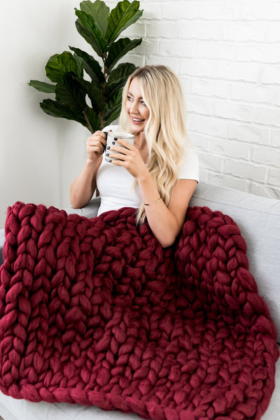 Sasquatch Chunky Knit Blanket – Sugar & Cotton
