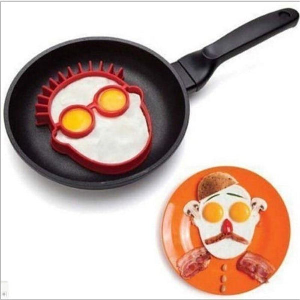 Silicone Fried Egg Pancake Face Smile Animal Shape Egg Molds Baking Kitchen  Tool
