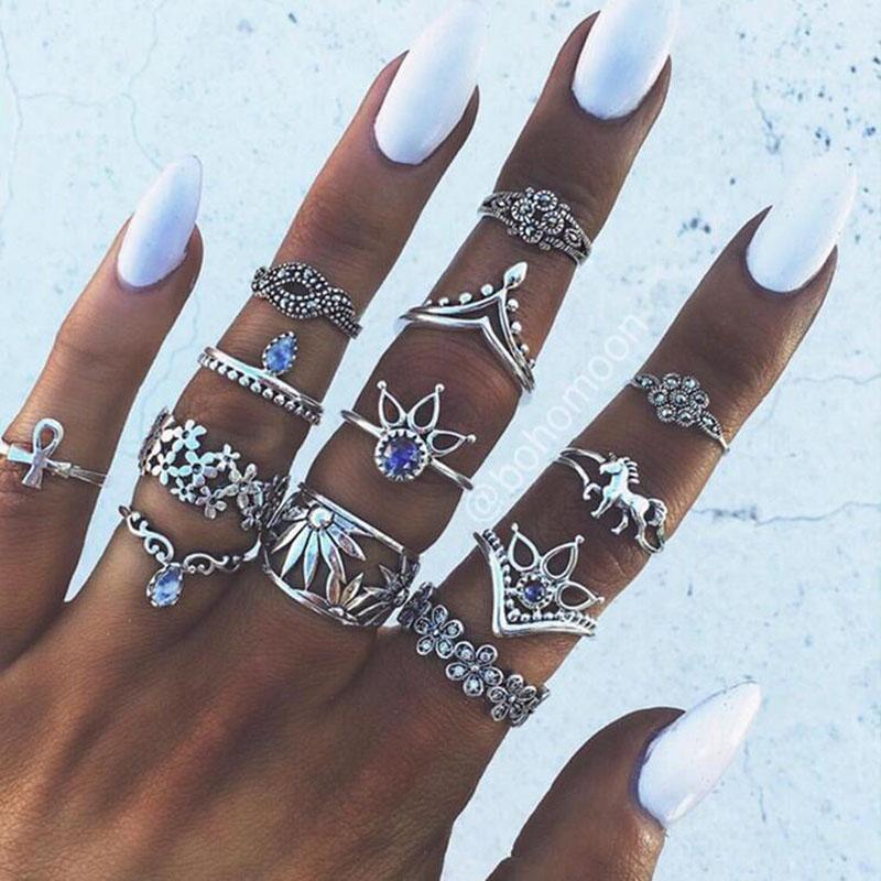 Chunky Boho Midi Ring Sets – Sugar & Cotton