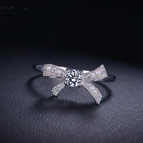 Swiss Crystal Bow Ring