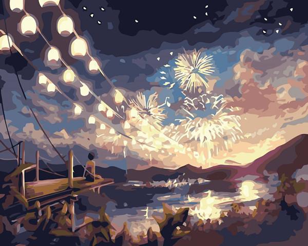 Fireworks on the Lake - Van-Go Paint-By-Number Kit
