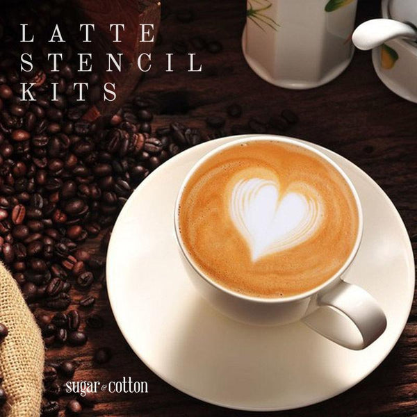 Latte Stencil Kit - 16 Piece Set – Sugar & Cotton