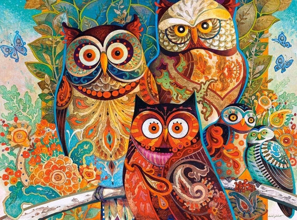 Abstract Owls - Van-Go Paint-By-Number Kit