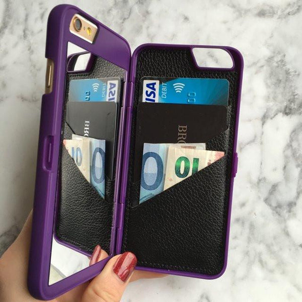 Lily - The Luxury Makeup Mirror/Wallet Case for iPhone Sugar & Cotton Lily - The Luxury Makeup Mirror/Wallet Case for iPhone Sugar & Cotton