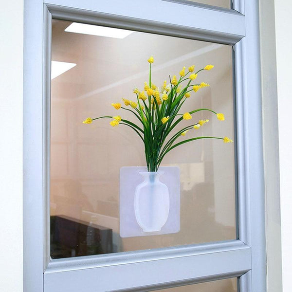 Silicone Sticky Wall Vase