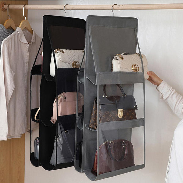 Handbag Hanging Organizer,6/8 Pocket Hanging Purse Organizer,Nylon Cloth  Closet Organizer Foldable,for Family Closet Bedroom Bag - AliExpress