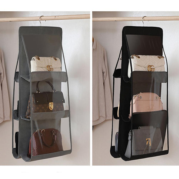 Amazon.com: LONGTEAM Hanging Purse Handbag Organizer Homewares Nonwoven 10  Pockets Hanging Closet Storage Bag : Home & Kitchen