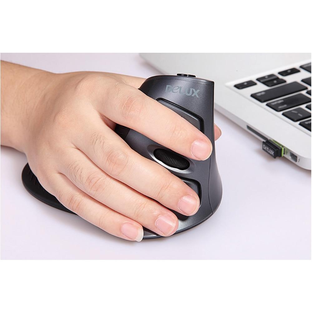 Ergonomic Vertical Wireless 6 Button Mouse – Sugar & Cotton