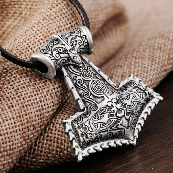 Thor's Hammer Amulet Necklace - Free Shipping!