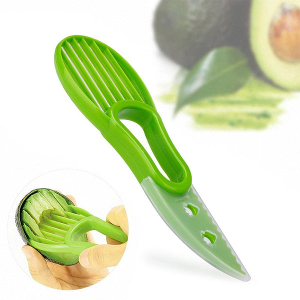 Multi-function 3-in-1 Avocado Slicer Corer Peeler Fruit Cutter