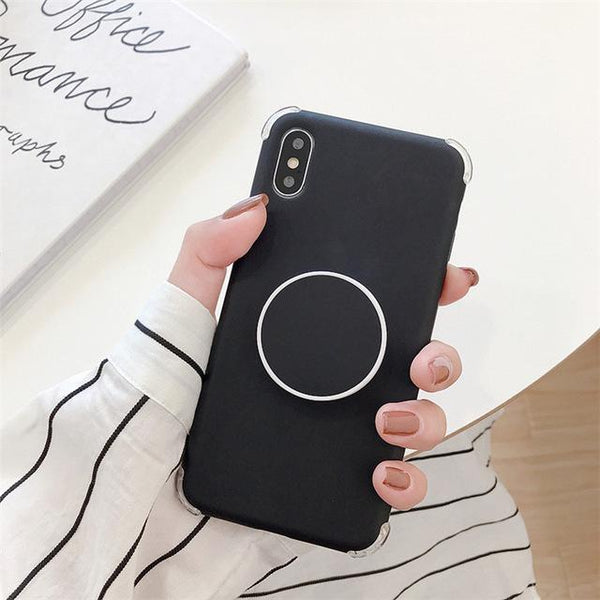 Candee - Matte Silicone iPhone Cover with Ring