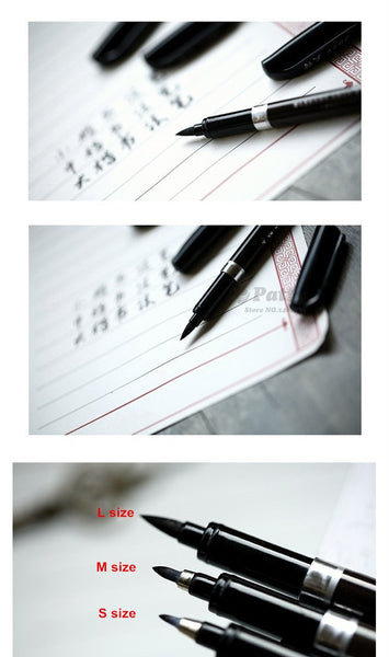 Calligraphy Brush Pens - 3 Pieces – Sugar & Cotton