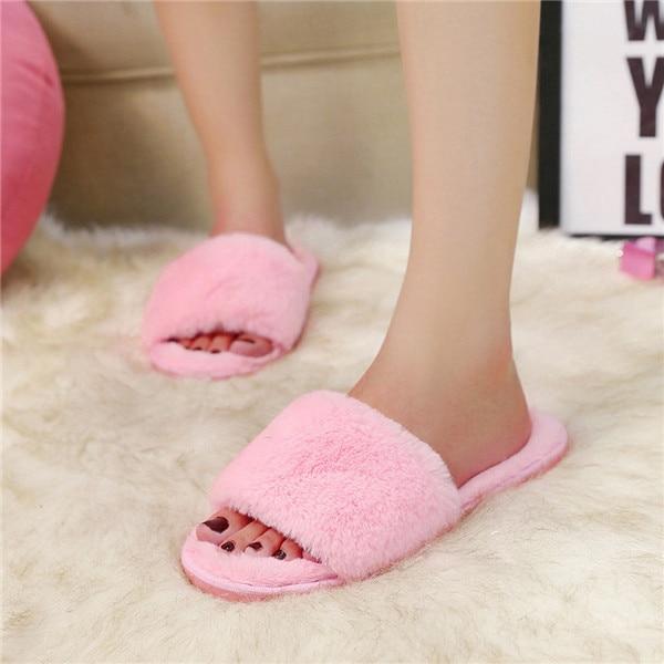 Faux Fur Fluffy Slippers