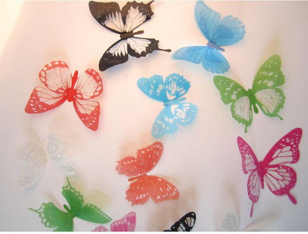 Butterfly 3D Wall Stickers - 12 Pieces – Sugar & Cotton