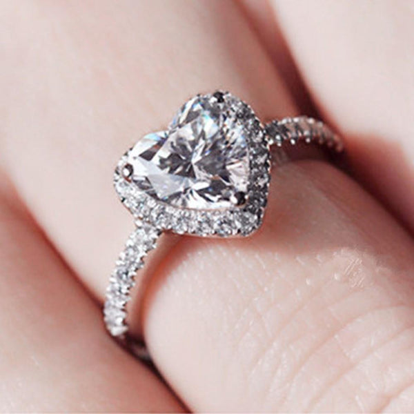 Heart shape daily wear diamond ring perfect for the one you love