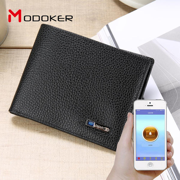 Smart Wallet Soft Leather Bluetooth Tracker - Smart Wallet