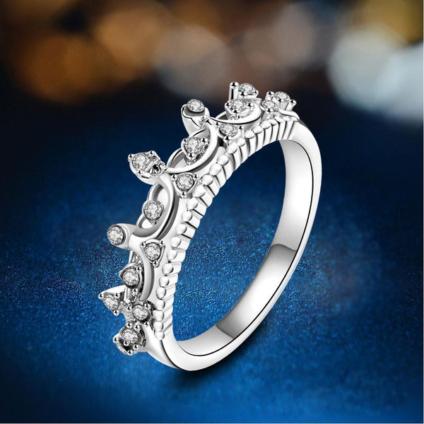 Crown Shaped Crystal Ring