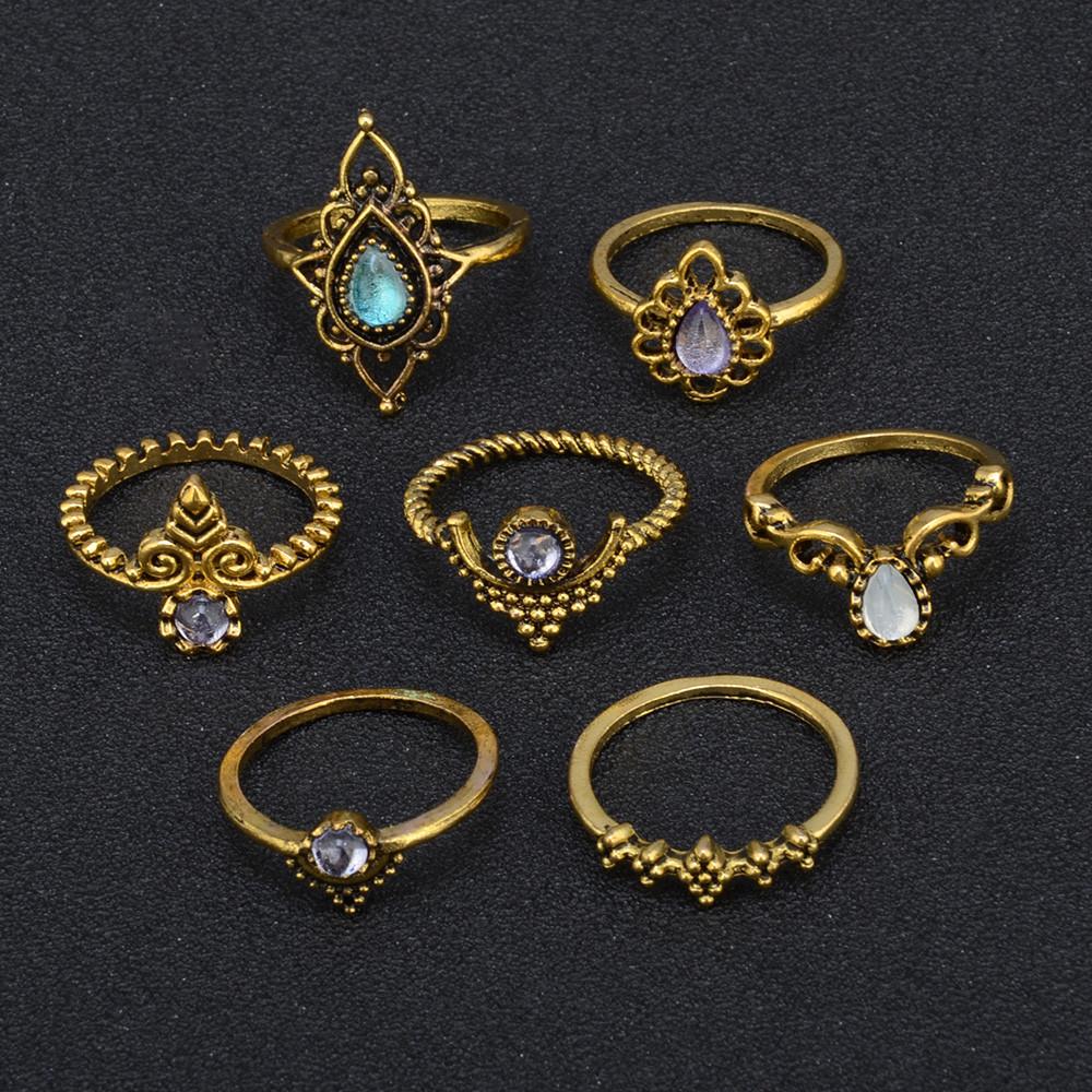 7 Piece Stack Vintage Rings – Sugar & Cotton