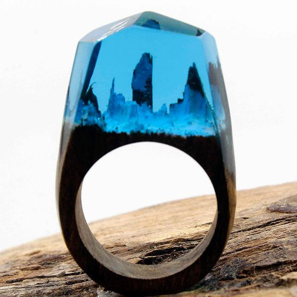 Quanta - Blue Forrest Resin Ring