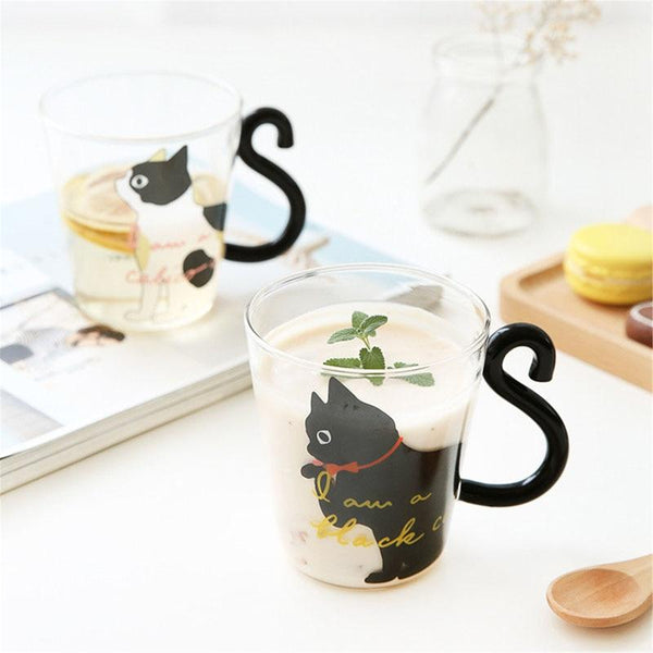 Meow - Glass Cat Mug