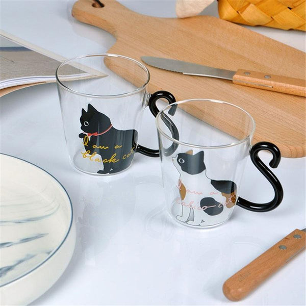 Meow - Glass Cat Mug
