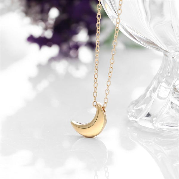 Mini Crescent Moon Pendant Necklace