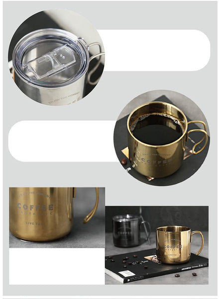 Titanium Vintage Coffee Mug (with lid)