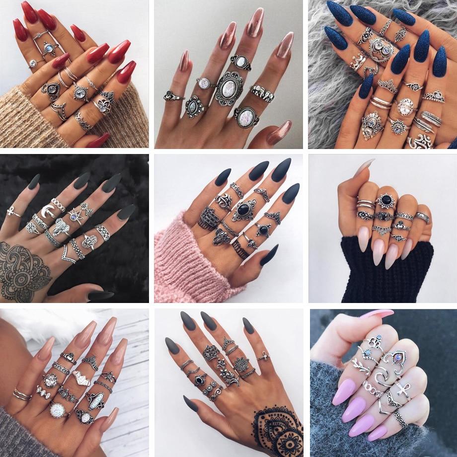 Chunky Boho Midi Ring Sets – Sugar & Cotton