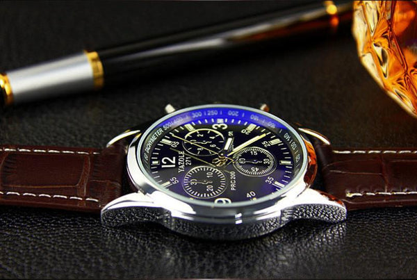 Blue Ray™ - Luxury Men's Quartz Wristwatch