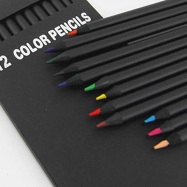 12 Set Colored Wooden Pencils