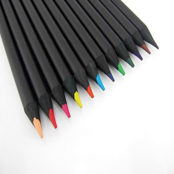 12 Set Colored Wooden Pencils