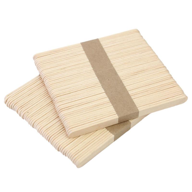 50 Pcs Wooden Wax Spatula Sugar & Cotton