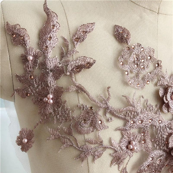 Sugar Lace Flower Designs Embroidery Lace Patch Applique for