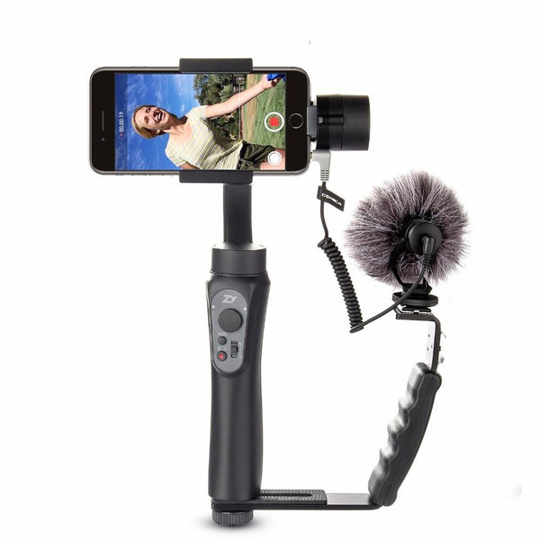 2 in 1 Directional Condenser Video Microphone Mount for Mobile Phone