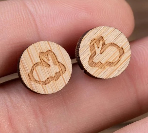 Cute Wooden Stud Earrings