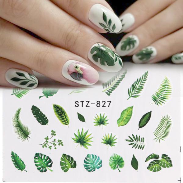 Embossed Summer Nail Art Stickers Green White Lily of The Valley Decal  Botanical Leaf Sticker Sliders For Nails Supplies JI-5D04 - AliExpress