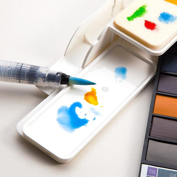 Watercolor Paint Set with Water Brush & Pigment
