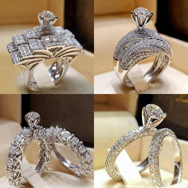 Elegant Engagement Wedding Ring Set