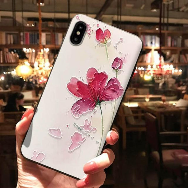 Vintage 3D Floral Phone Cover
