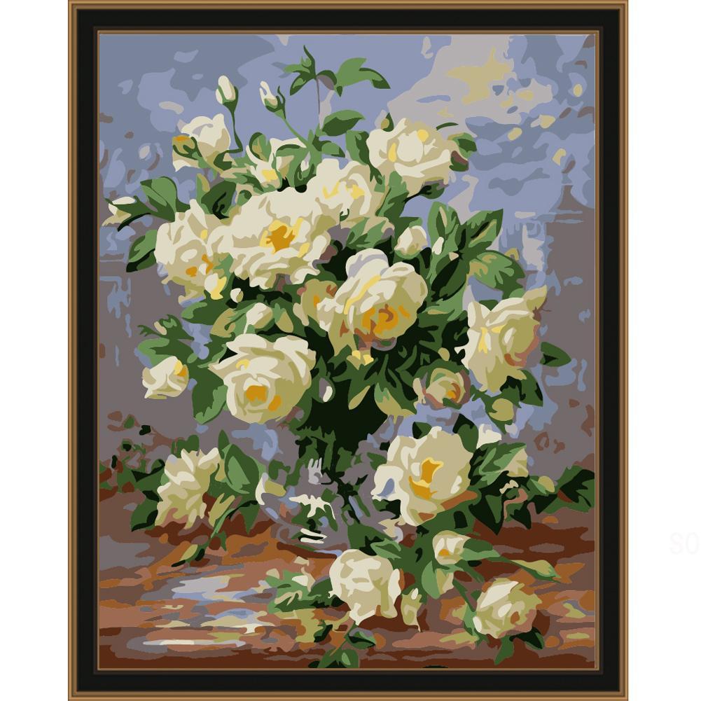 Vase of Roses VanGo PaintByNumber Kit Sugar & Cotton